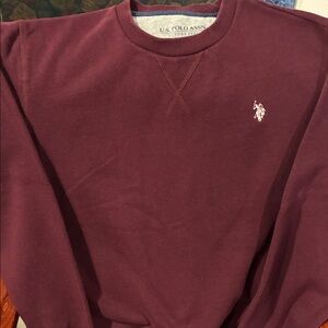 U.S. Polo Assn. Maroon Crewneck Sweater